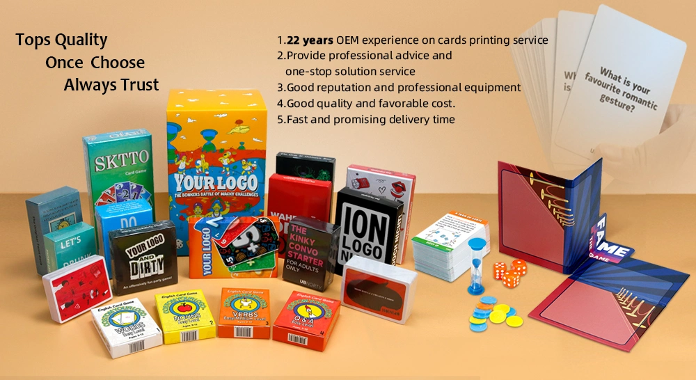 OEM Adult Tarot Oracle Customized Colorful Card Deck Game Playing Game Cards with Gift Packaging Boxes