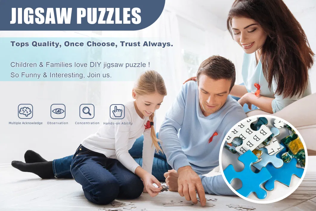 Hot Sale Custom 1000 Pieces Paper Jigsaw Puzzles for Kids and Adult
