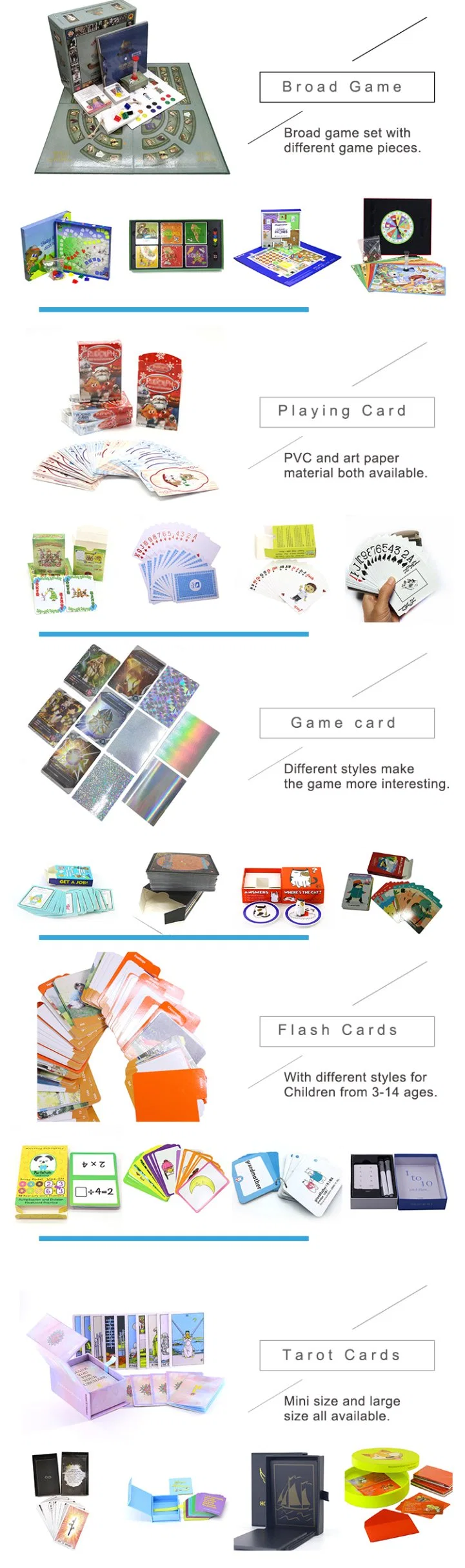 Custom Advertising Gift Game Cards Kids Educational Card Poker Cards Paper Playing Cards