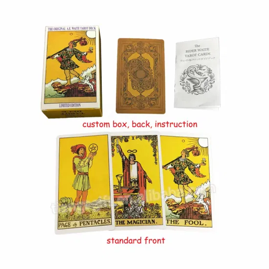 Custom Printing Wholesale Deck 7X12cm 78 Cards Original Tarot Cards with Guidebook